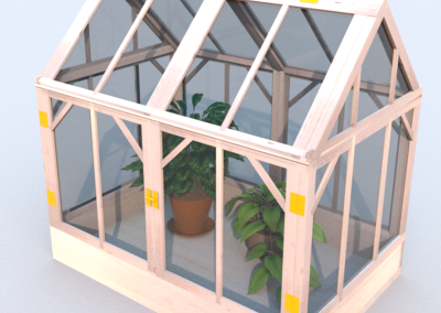 3D-Entwurf für Minigewächshaus